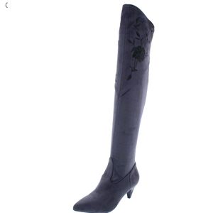 Impo Edeva Embroidery gray over the knee boots. Size 7